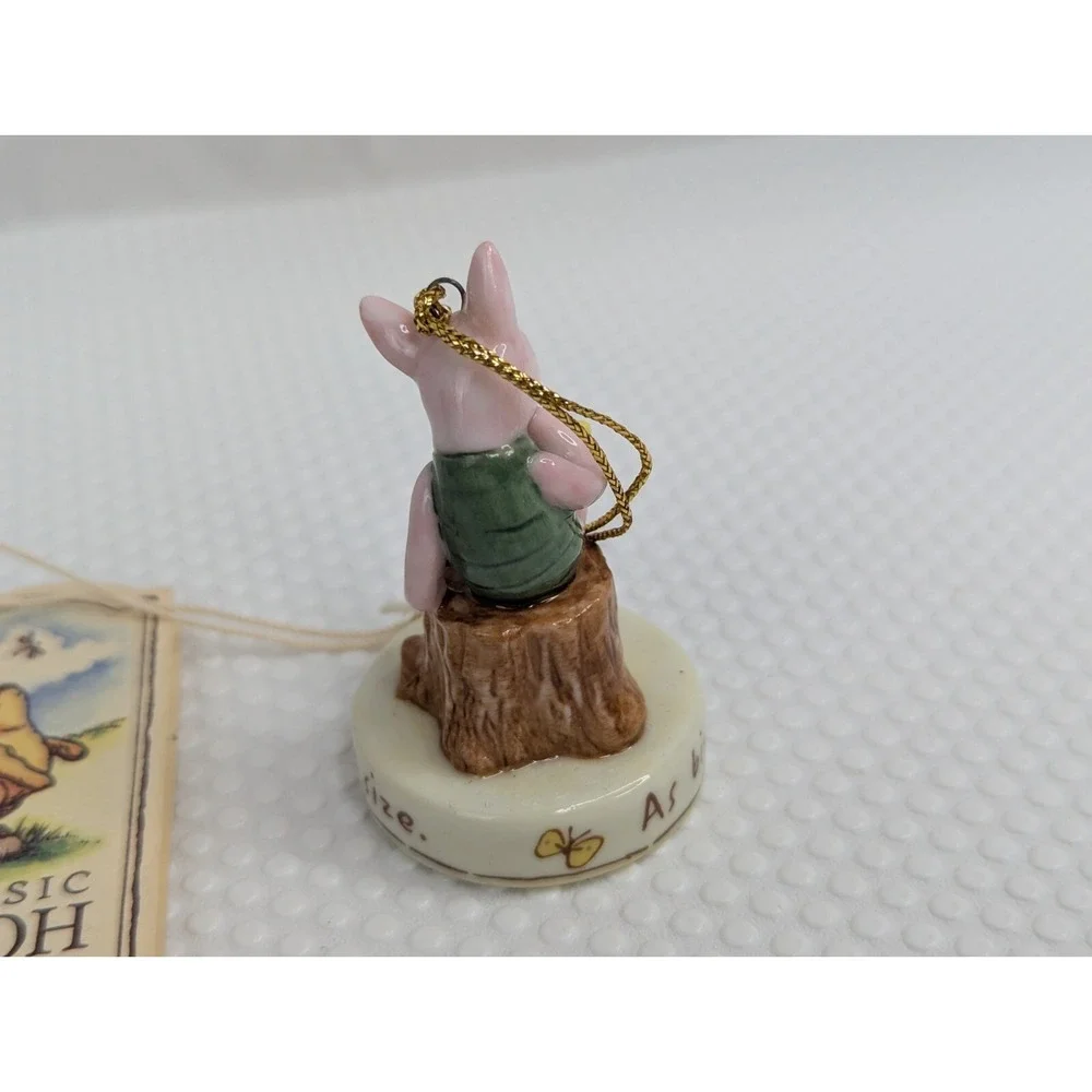 Disney Piglet on Tree Trunk Figure Ornament 2.75 Inch Midwest‎ Cannon Falls